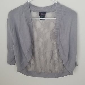 Grey cropped cardigan